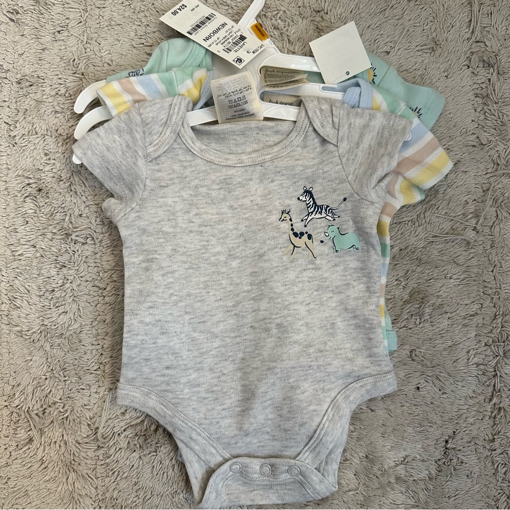 NWT Cotton Bodysuits (3 pack) - gender neutral